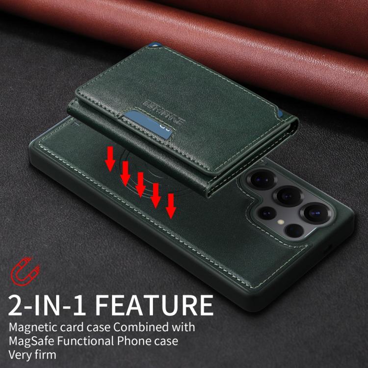 For Samsung Galaxy S25 Ultra 5G BETOPNICE Horizontal Flip Detachable MagSafe Wallet Phone Case
