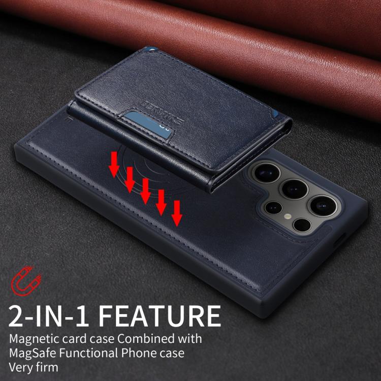 For Samsung Galaxy S24 Ultra 5G BETOPNICE Horizontal Flip Detachable MagSafe Wallet Phone Case