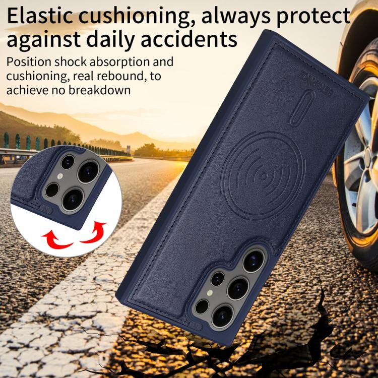 For Samsung Galaxy S24 Ultra 5G BETOPNICE Horizontal Flip Detachable MagSafe Wallet Phone Case