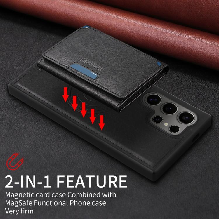 For Samsung Galaxy S24 Ultra 5G BETOPNICE Horizontal Flip Detachable MagSafe Wallet Phone Case