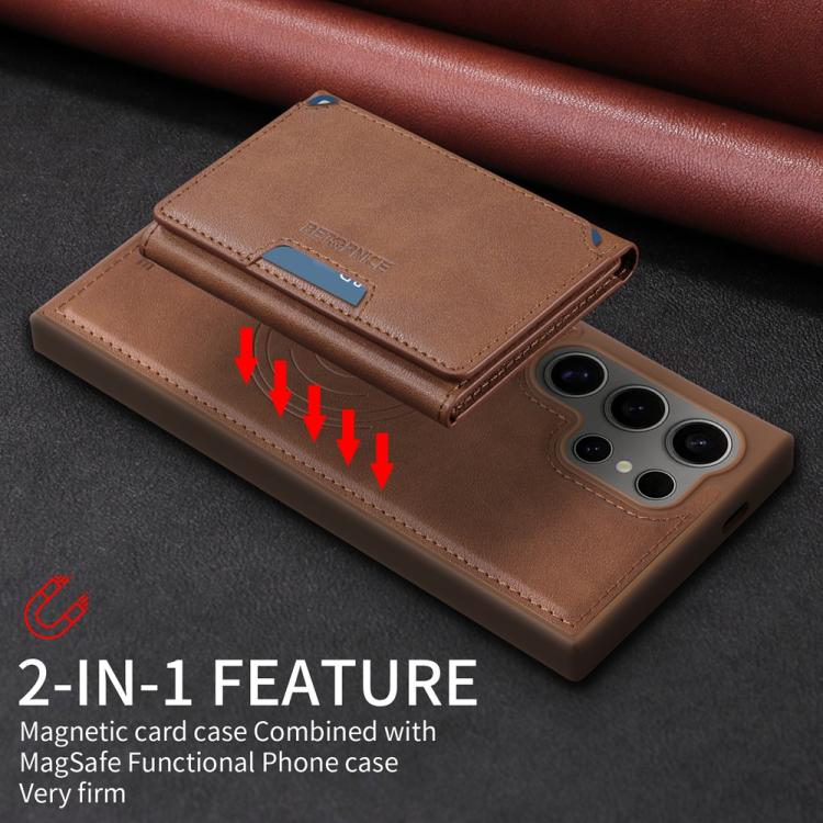 For Samsung Galaxy S24 Ultra 5G BETOPNICE Horizontal Flip Detachable MagSafe Wallet Phone Case