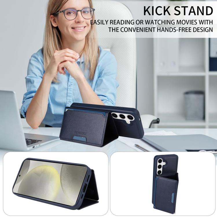 For Samsung Galaxy S24 5G BETOPNICE Horizontal Flip Detachable MagSafe Wallet Phone Case