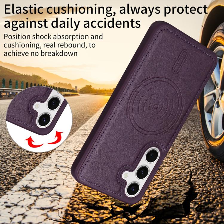 For Samsung Galaxy S24 5G BETOPNICE Horizontal Flip Detachable MagSafe Wallet Phone Case