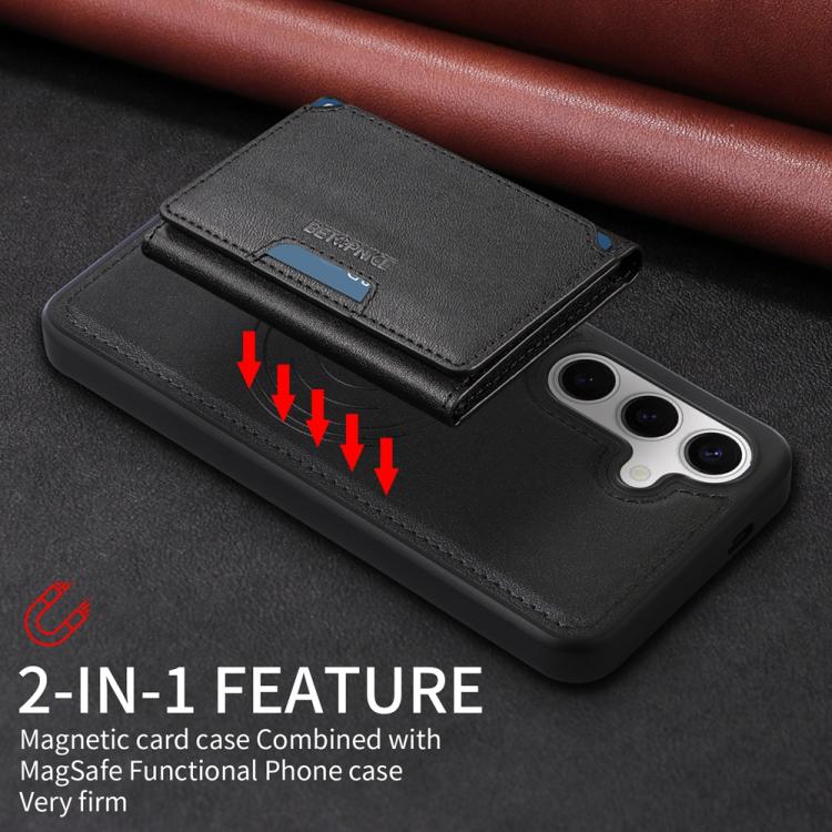 For Samsung Galaxy S24 5G BETOPNICE Horizontal Flip Detachable MagSafe Wallet Phone Case