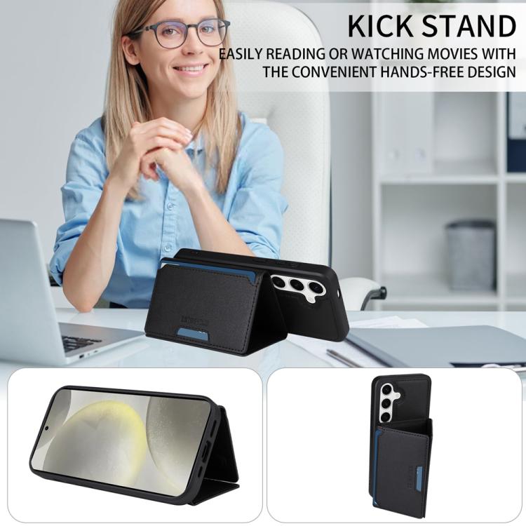 For Samsung Galaxy S24 5G BETOPNICE Horizontal Flip Detachable MagSafe Wallet Phone Case