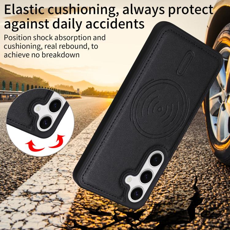 For Samsung Galaxy S24 5G BETOPNICE Horizontal Flip Detachable MagSafe Wallet Phone Case