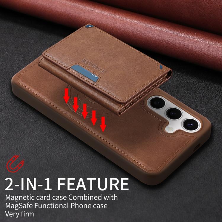 For Samsung Galaxy S24 5G BETOPNICE Horizontal Flip Detachable MagSafe Wallet Phone Case