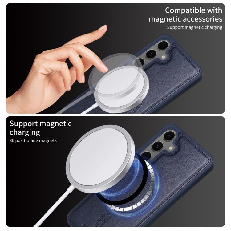 For Samsung Galaxy S24 FE 5G BETOPNICE Horizontal Flip Detachable MagSafe Wallet Phone Case