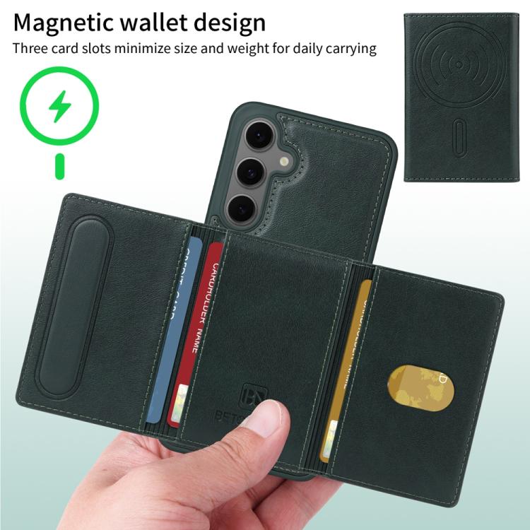 For Samsung Galaxy S24 FE 5G BETOPNICE Horizontal Flip Detachable MagSafe Wallet Phone Case