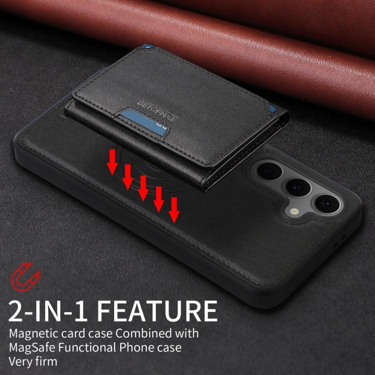 For Samsung Galaxy S24 FE 5G BETOPNICE Horizontal Flip Detachable MagSafe Wallet Phone Case