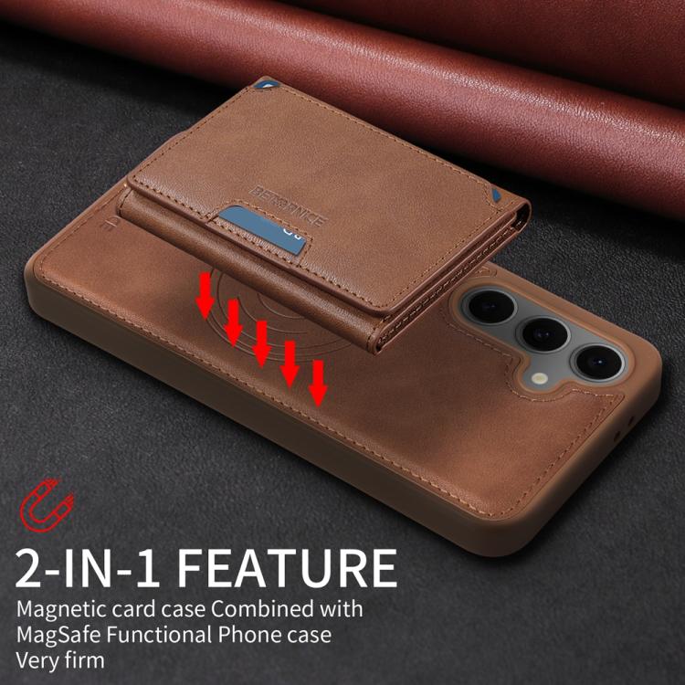 For Samsung Galaxy S24 FE 5G BETOPNICE Horizontal Flip Detachable MagSafe Wallet Phone Case