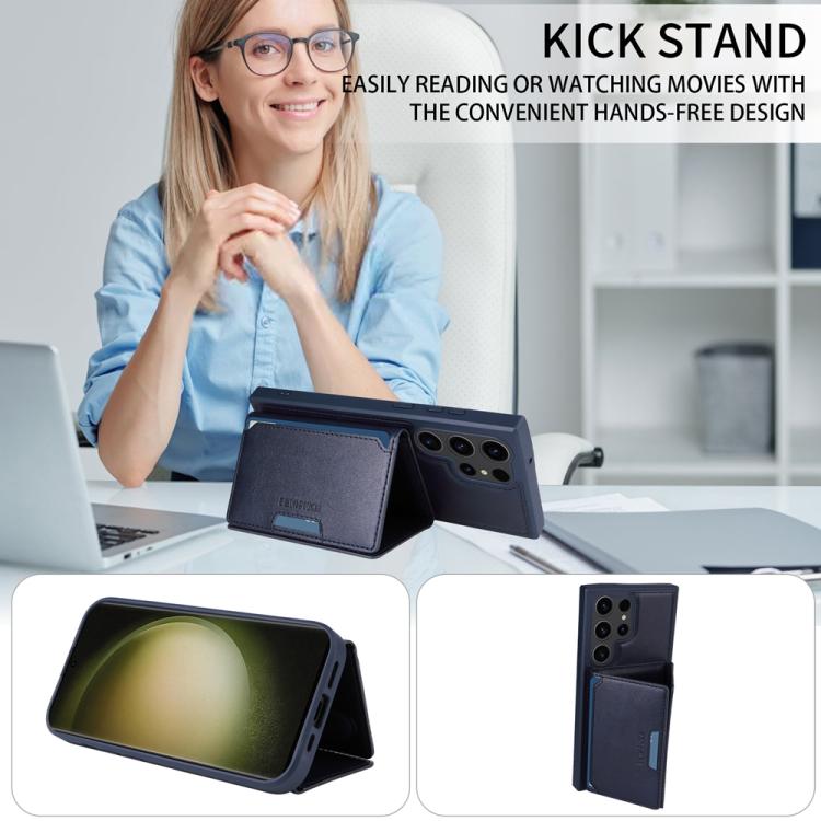 For Samsung Galaxy S23 Ultra 5G BETOPNICE Horizontal Flip Detachable MagSafe Wallet Phone Case