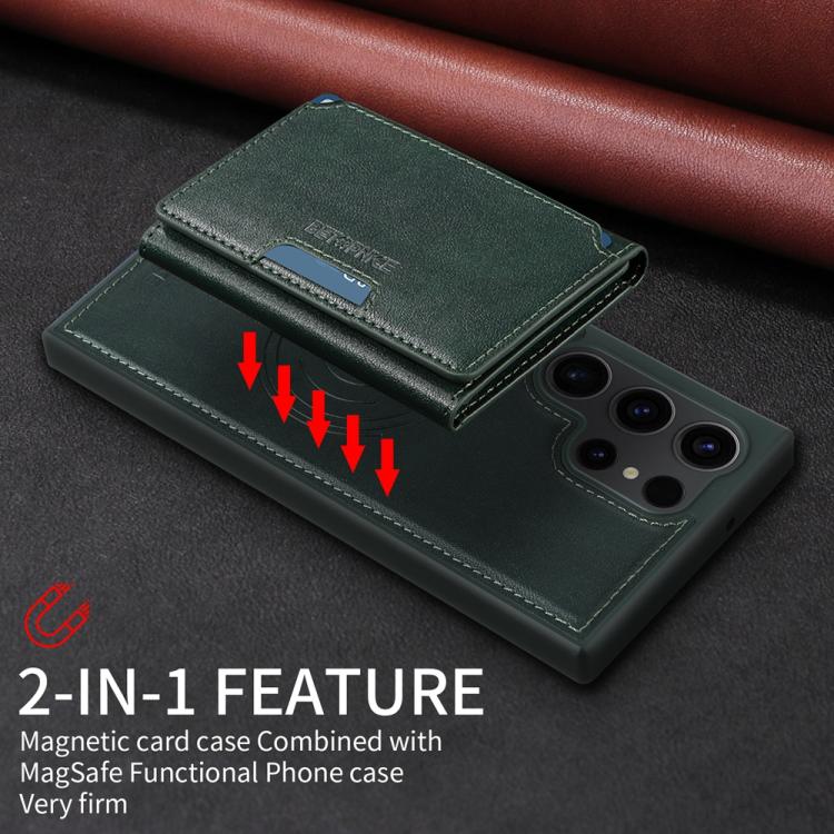 For Samsung Galaxy S23 Ultra 5G BETOPNICE Horizontal Flip Detachable MagSafe Wallet Phone Case