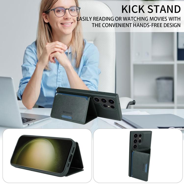For Samsung Galaxy S23 Ultra 5G BETOPNICE Horizontal Flip Detachable MagSafe Wallet Phone Case