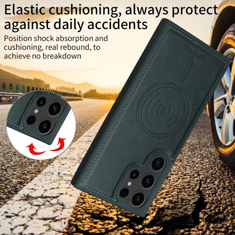 For Samsung Galaxy S23 Ultra 5G BETOPNICE Horizontal Flip Detachable MagSafe Wallet Phone Case
