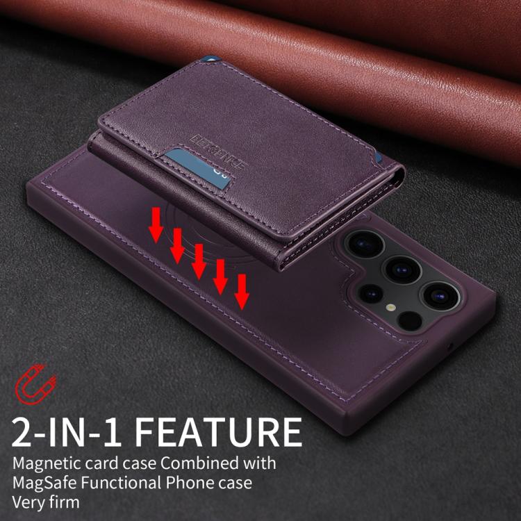 For Samsung Galaxy S23 Ultra 5G BETOPNICE Horizontal Flip Detachable MagSafe Wallet Phone Case