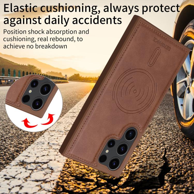 For Samsung Galaxy S23 Ultra 5G BETOPNICE Horizontal Flip Detachable MagSafe Wallet Phone Case
