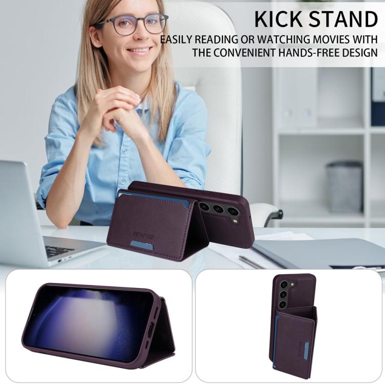 For Samsung Galaxy S23 5G BETOPNICE Horizontal Flip Detachable MagSafe Wallet Phone Case