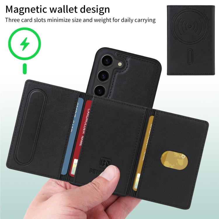 For Samsung Galaxy S23 5G BETOPNICE Horizontal Flip Detachable MagSafe Wallet Phone Case