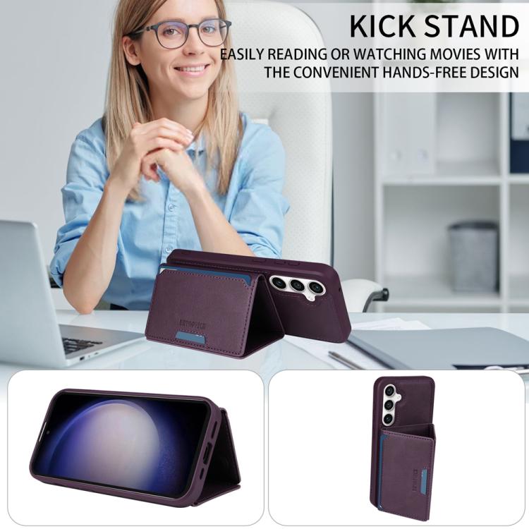 For Samsung Galaxy S23 FE 5G BETOPNICE Horizontal Flip Detachable MagSafe Wallet Phone Case