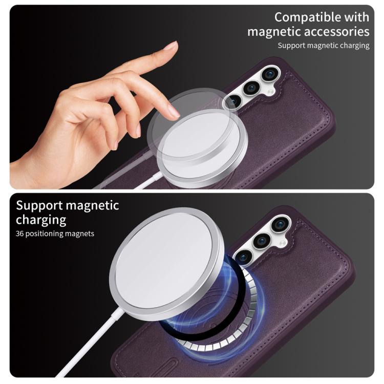 For Samsung Galaxy S23 FE 5G BETOPNICE Horizontal Flip Detachable MagSafe Wallet Phone Case