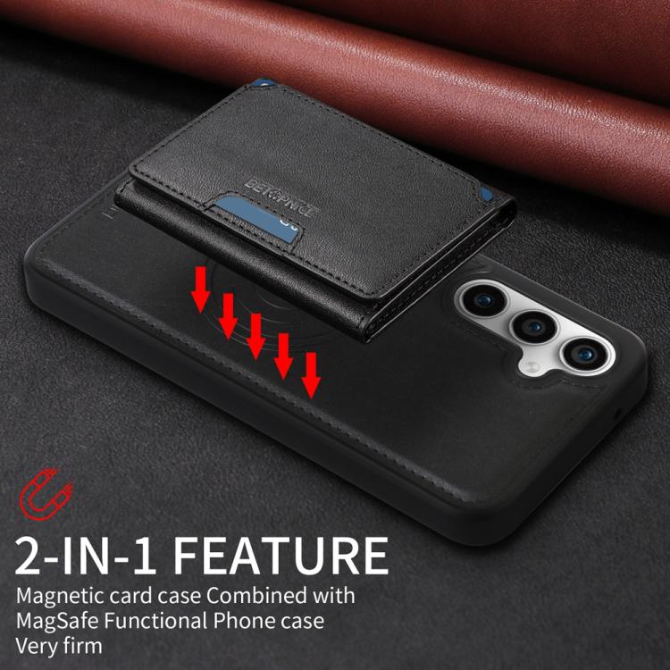 For Samsung Galaxy S23 FE 5G BETOPNICE Horizontal Flip Detachable MagSafe Wallet Phone Case