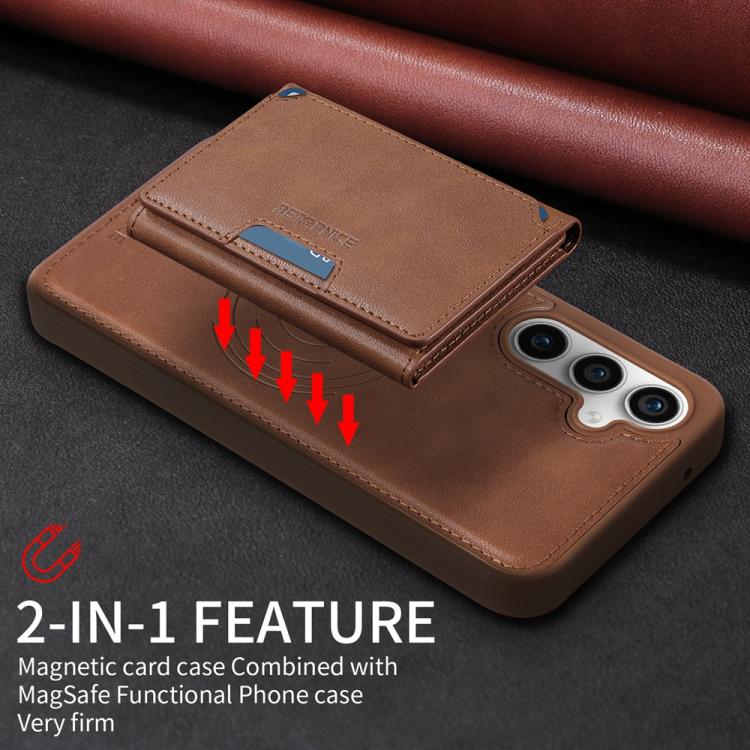 For Samsung Galaxy S23 FE 5G BETOPNICE Horizontal Flip Detachable MagSafe Wallet Phone Case