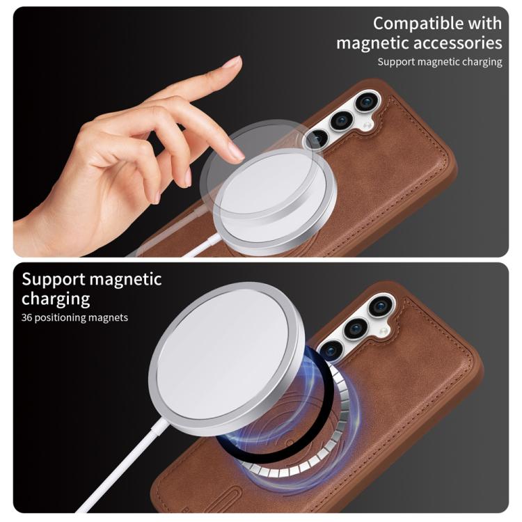 For Samsung Galaxy S23 FE 5G BETOPNICE Horizontal Flip Detachable MagSafe Wallet Phone Case