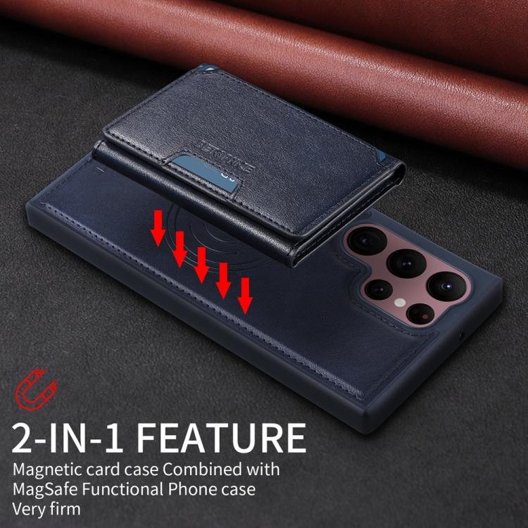 For Samsung Galaxy S22 Ultra 5G BETOPNICE Horizontal Flip Detachable MagSafe Wallet Phone Case