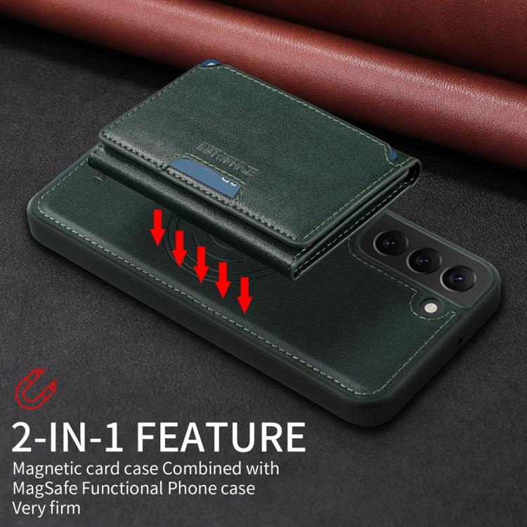 For Samsung Galaxy S22+ 5G BETOPNICE Horizontal Flip Detachable MagSafe Wallet Phone Case