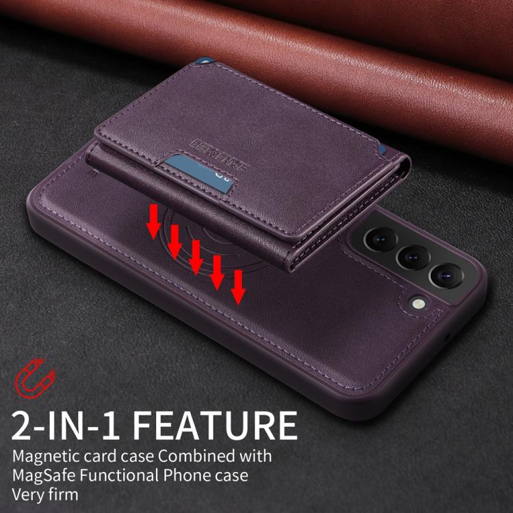 For Samsung Galaxy S22+ 5G BETOPNICE Horizontal Flip Detachable MagSafe Wallet Phone Case