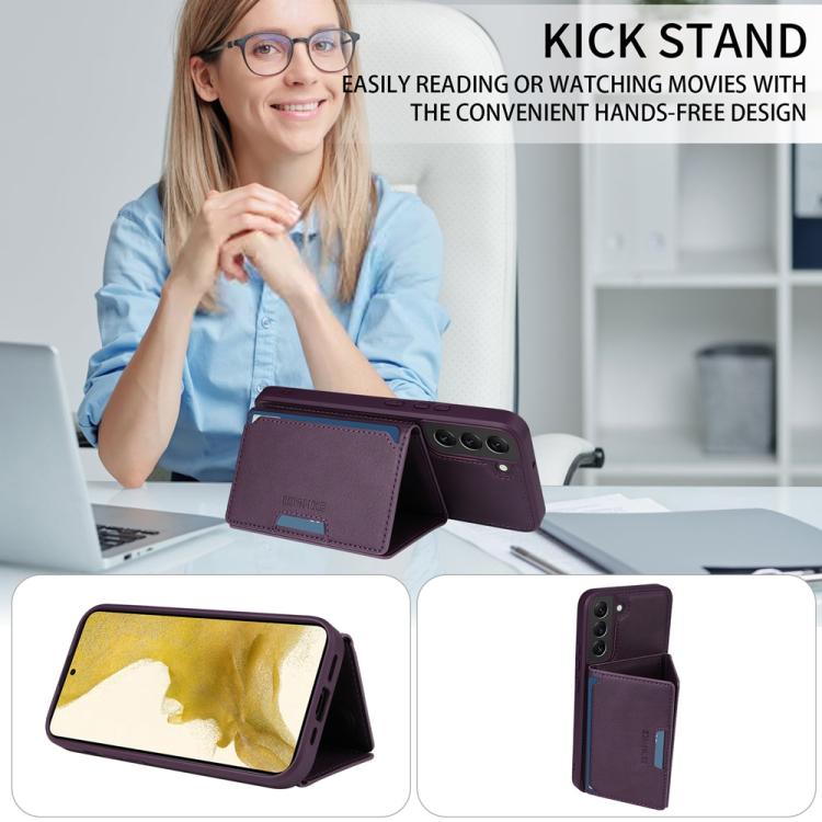 For Samsung Galaxy S22+ 5G BETOPNICE Horizontal Flip Detachable MagSafe Wallet Phone Case