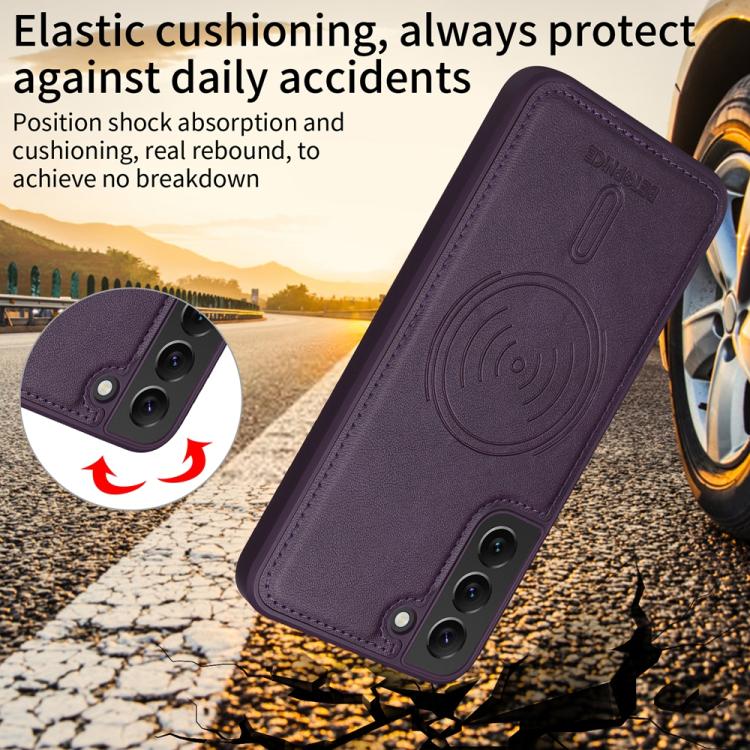 For Samsung Galaxy S22+ 5G BETOPNICE Horizontal Flip Detachable MagSafe Wallet Phone Case