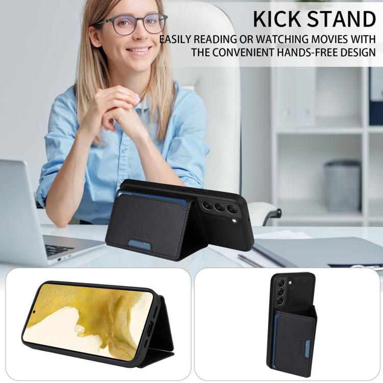 For Samsung Galaxy S22+ 5G BETOPNICE Horizontal Flip Detachable MagSafe Wallet Phone Case