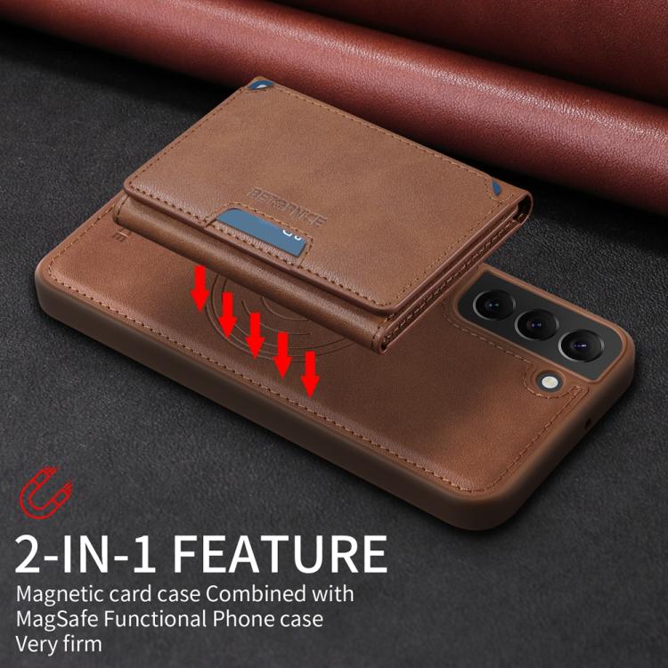 For Samsung Galaxy S22+ 5G BETOPNICE Horizontal Flip Detachable MagSafe Wallet Phone Case