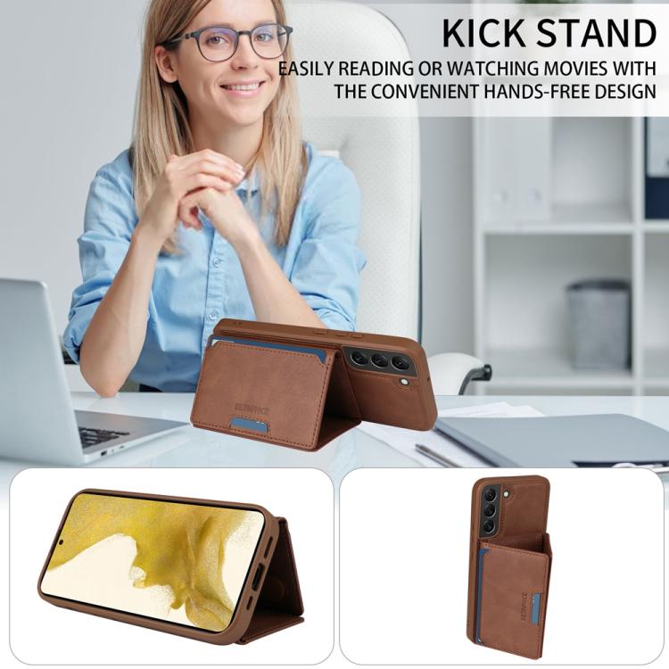 For Samsung Galaxy S22+ 5G BETOPNICE Horizontal Flip Detachable MagSafe Wallet Phone Case
