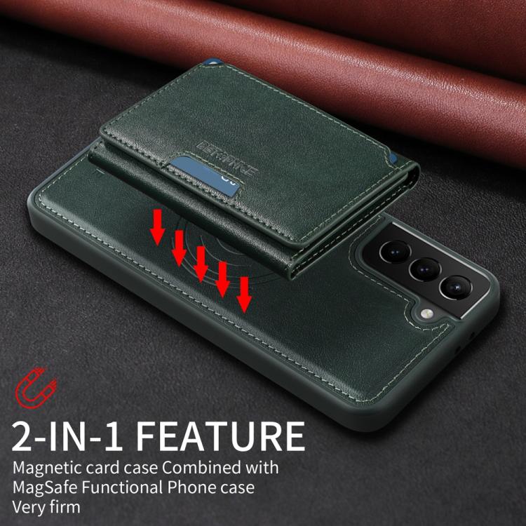 For Samsung Galaxy S21+ 5G BETOPNICE Horizontal Flip Detachable MagSafe Wallet Phone Case