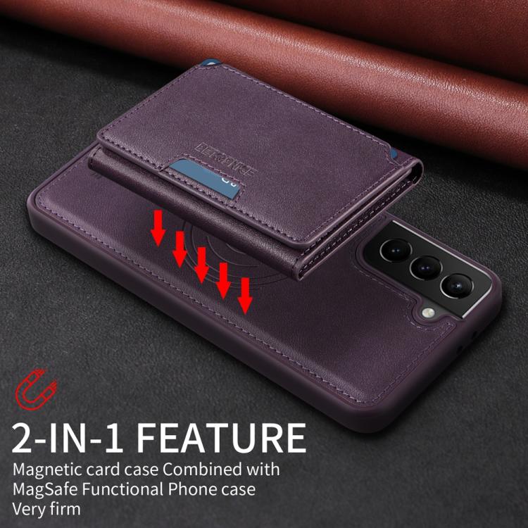For Samsung Galaxy S21+ 5G BETOPNICE Horizontal Flip Detachable MagSafe Wallet Phone Case