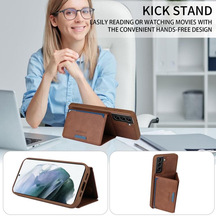 For Samsung Galaxy S21+ 5G BETOPNICE Horizontal Flip Detachable MagSafe Wallet Phone Case
