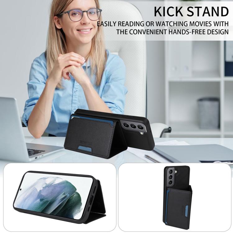 For Samsung Galaxy S21 5G BETOPNICE Horizontal Flip Detachable MagSafe Wallet Phone Case