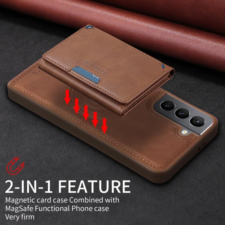 For Samsung Galaxy S21 5G BETOPNICE Horizontal Flip Detachable MagSafe Wallet Phone Case
