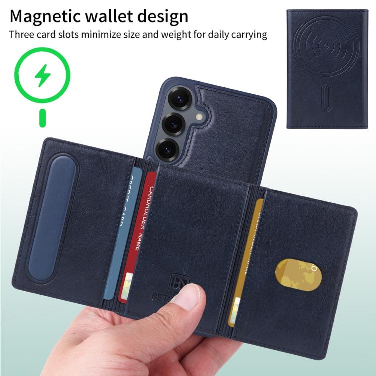 For Samsung Galaxy S25+ 5G BETOPNICE Horizontal Flip Detachable MagSafe Wallet Phone Case