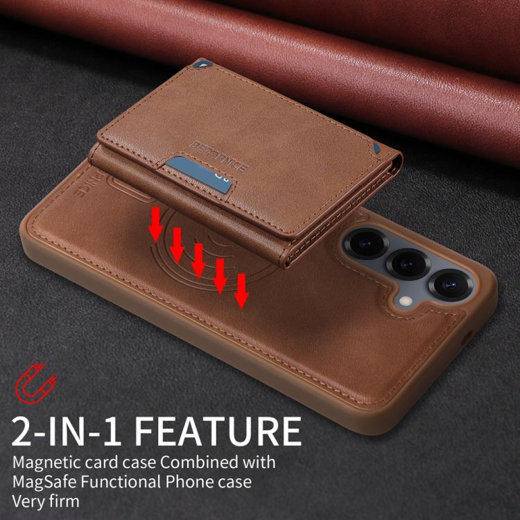 For Samsung Galaxy S25+ 5G BETOPNICE Horizontal Flip Detachable MagSafe Wallet Phone Case