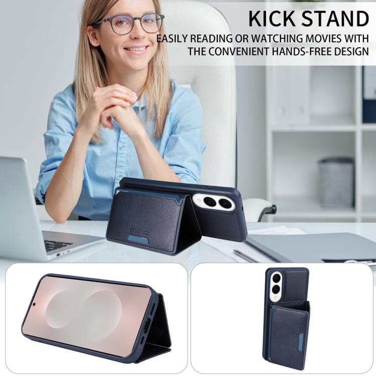For Samsung Galaxy S25 Edge 5G BETOPNICE Horizontal Flip Detachable MagSafe Wallet Phone Case
