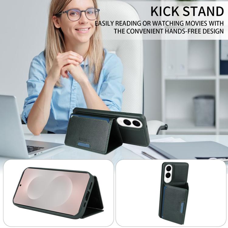 For Samsung Galaxy S25 Edge 5G BETOPNICE Horizontal Flip Detachable MagSafe Wallet Phone Case