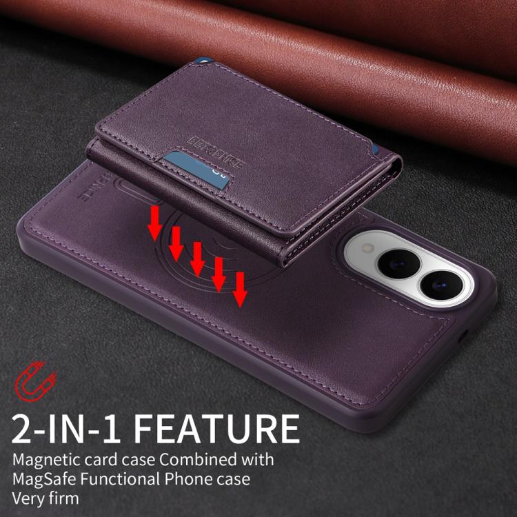 For Samsung Galaxy S25 Edge 5G BETOPNICE Horizontal Flip Detachable MagSafe Wallet Phone Case