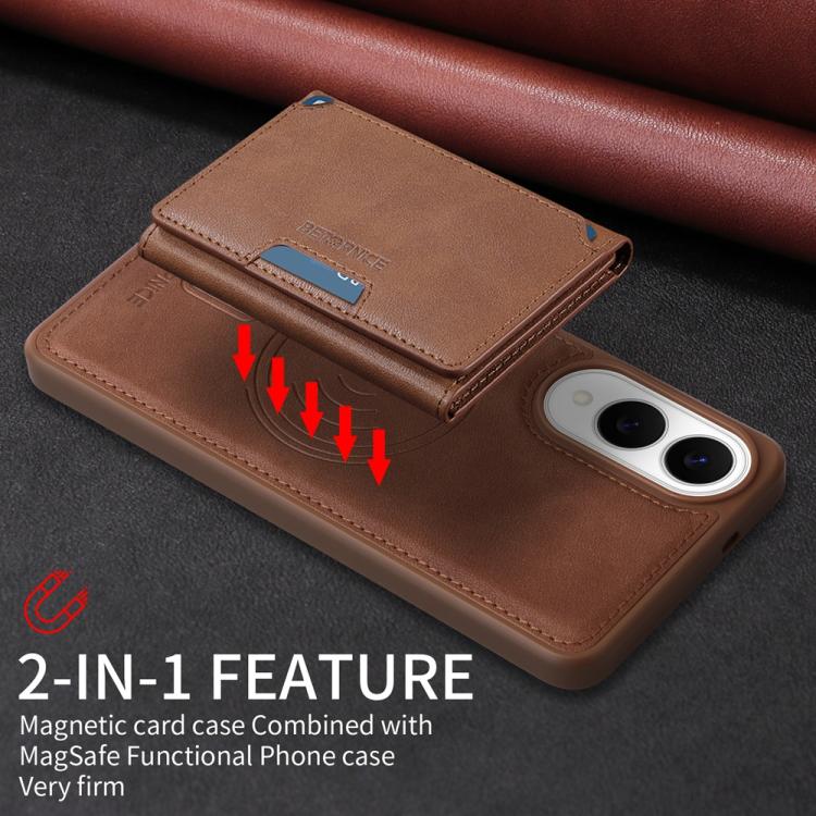 For Samsung Galaxy S25 Edge 5G BETOPNICE Horizontal Flip Detachable MagSafe Wallet Phone Case
