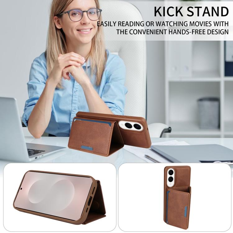 For Samsung Galaxy S25 Edge 5G BETOPNICE Horizontal Flip Detachable MagSafe Wallet Phone Case