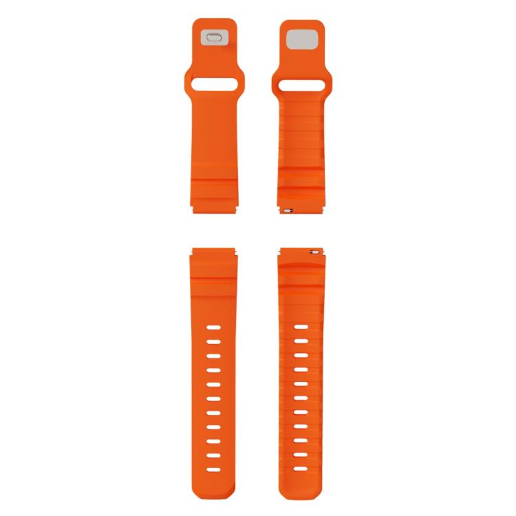 22mm Solid Color Reverse Buckle Fluororubber Watch Band