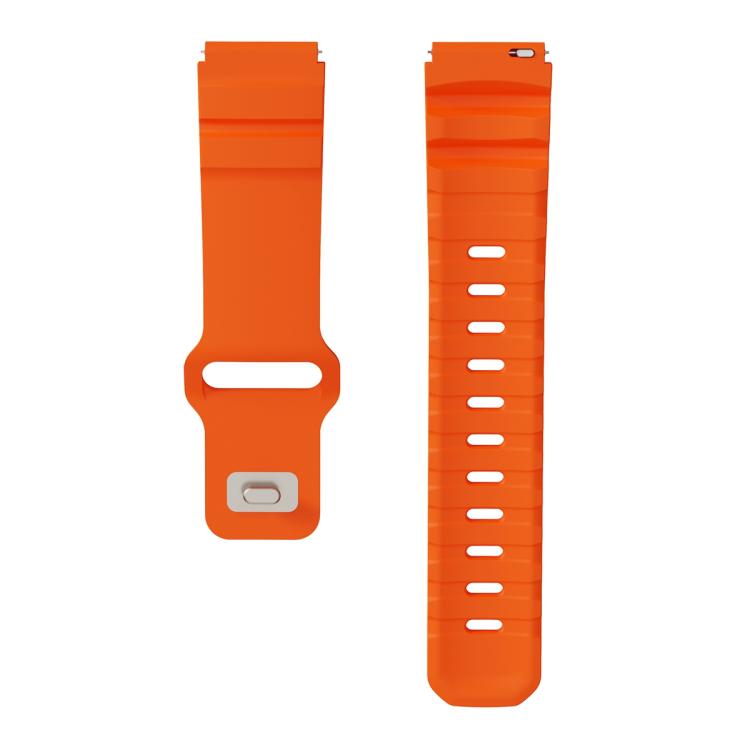 22mm Solid Color Reverse Buckle Fluororubber Watch Band